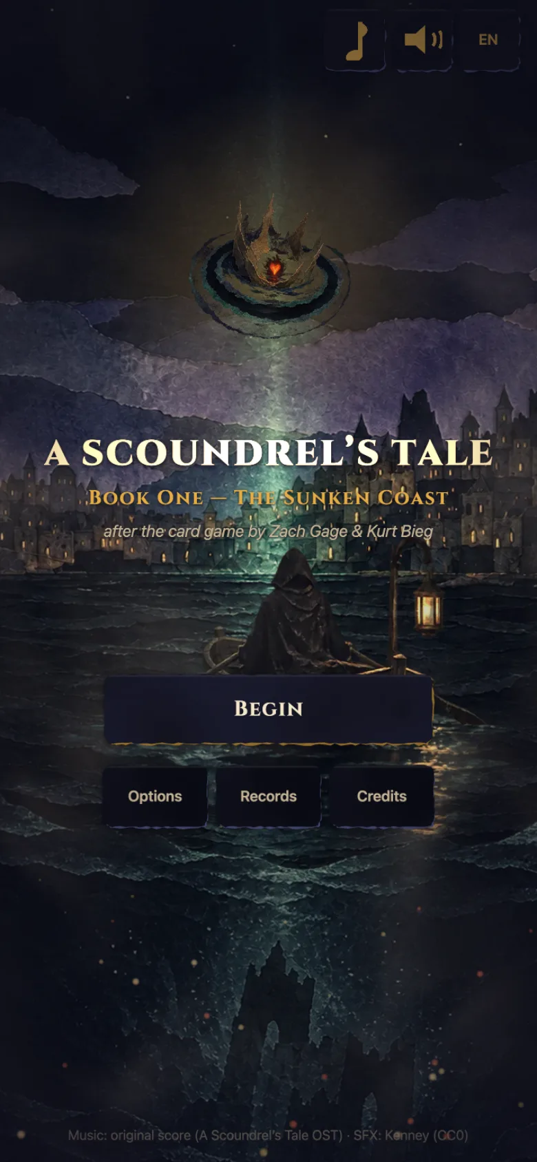 The title screen